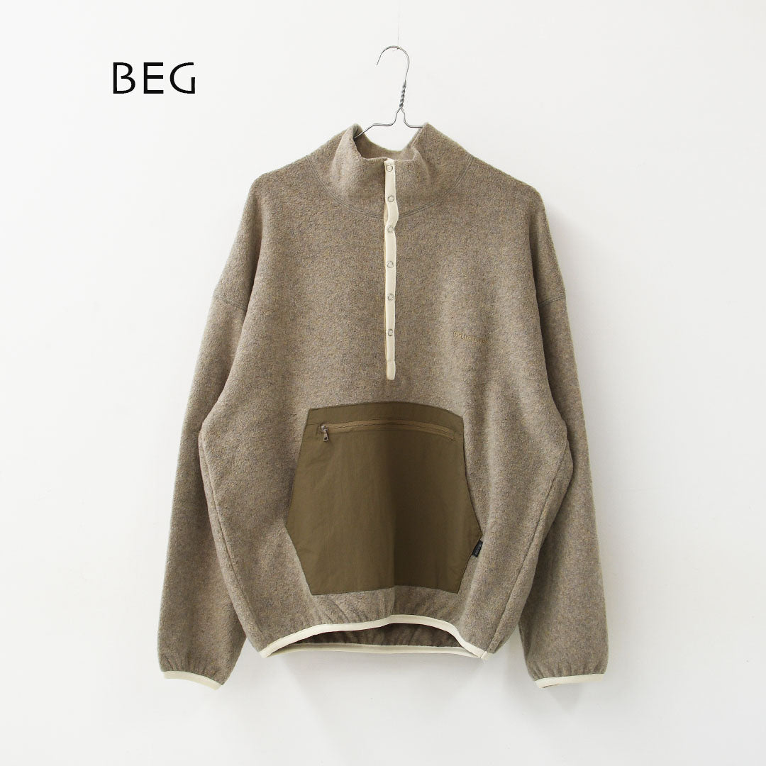 DELICIOUS [デリシャス] Fleece Snap Pullover [DC9867] フリーススナッププルオーバー・プルオーバー・フリース・スナップT・カンガルーポケット・ワイドシルエット・ハイネック・MEN'S / LADY'S [2026AW]