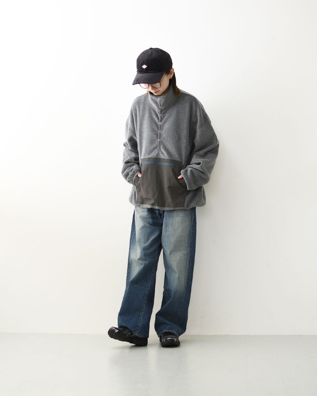 DELICIOUS [デリシャス] Fleece Snap Pullover [DC9867] フリーススナッププルオーバー・プルオーバー・フリース・スナップT・カンガルーポケット・ワイドシルエット・ハイネック・MEN'S / LADY'S [2026AW]