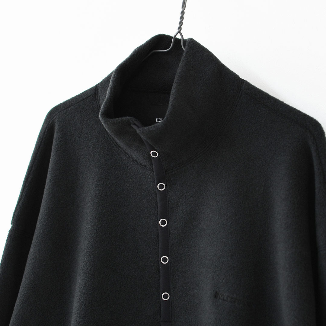 DELICIOUS [デリシャス] Fleece Snap Pullover [DC9867] フリーススナッププルオーバー・プルオーバー・フリース・スナップT・カンガルーポケット・ワイドシルエット・ハイネック・MEN'S / LADY'S [2026AW]