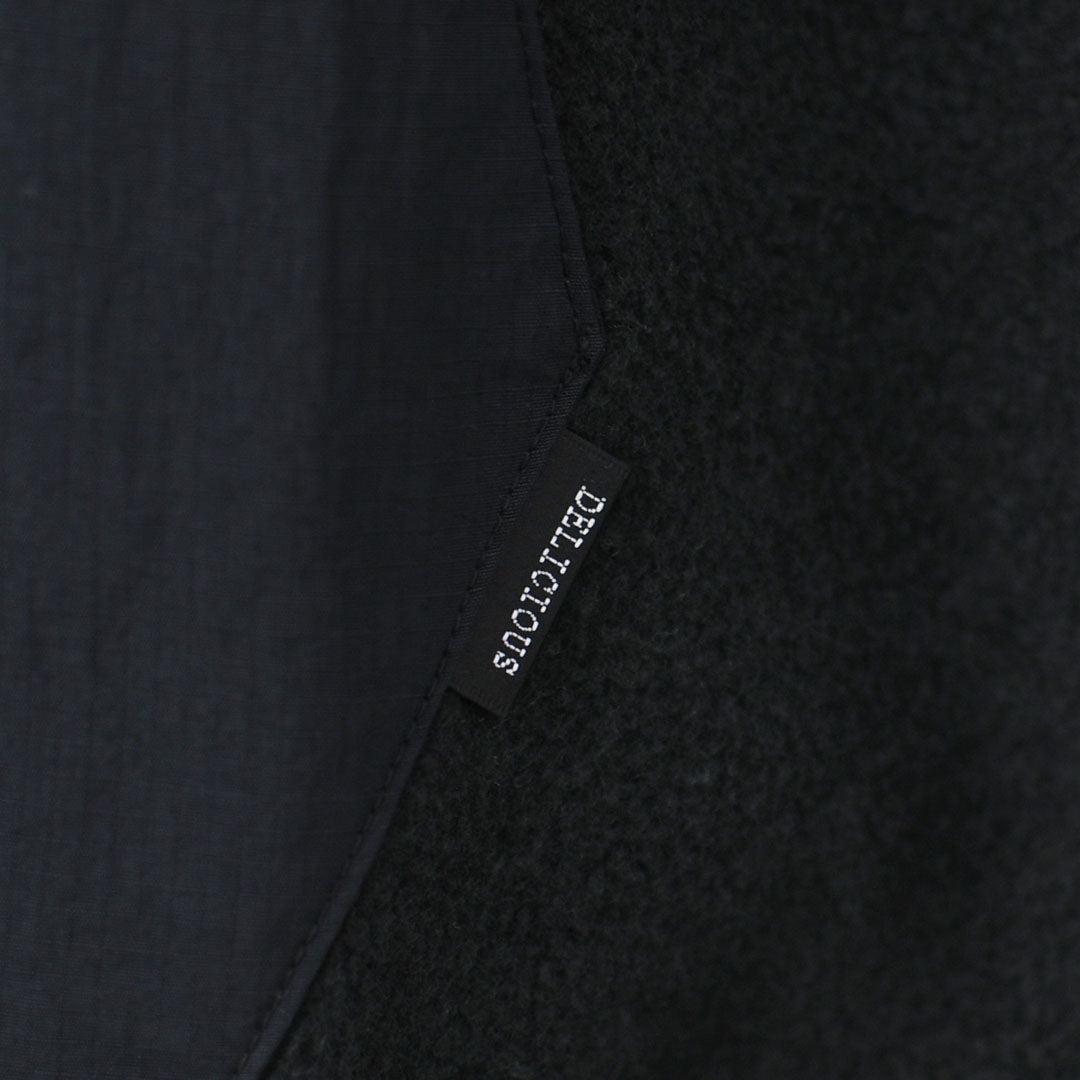 DELICIOUS [デリシャス] Fleece Snap Pullover [DC9867] フリーススナッププルオーバー・プルオーバー・フリース・スナップT・カンガルーポケット・ワイドシルエット・ハイネック・MEN'S / LADY'S [2026AW]