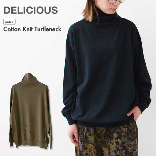 DELICIOUS [デリシャス] Cotton Knit Turtleneck [DN74331] コットン ニットタートルネック  [2024AW]