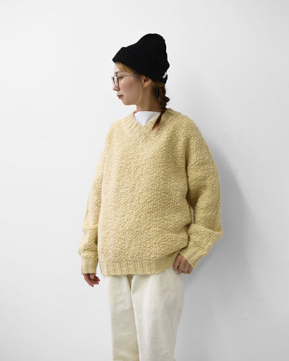 DELICIOUS [デリシャス] V-neck Wool Knit Slub Yarn [DN7602] Vネックウールニットスラブヤーン・Vネックニット・ウールニット・スラブニット・ニット・セーター・MEN'S / LADY'S [2025AW]