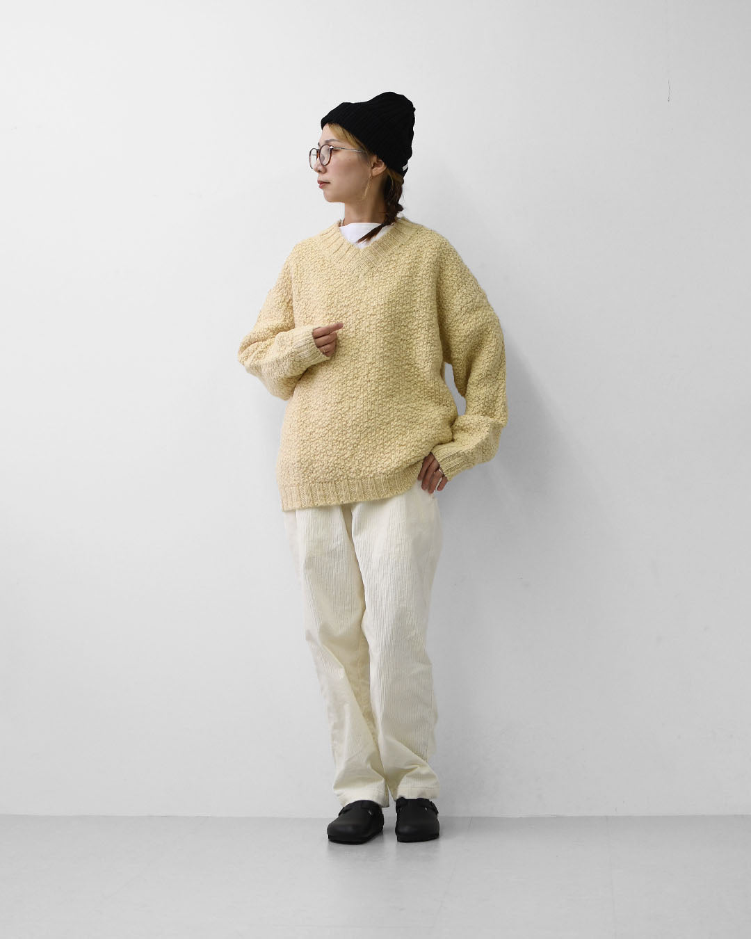 DELICIOUS [デリシャス] V-neck Wool Knit Slub Yarn [DN7602] Vネックウールニットスラブヤーン・Vネックニット・ウールニット・スラブニット・ニット・セーター・MEN'S / LADY'S [2025AW]