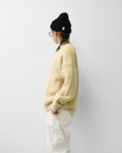 DELICIOUS [デリシャス] V-neck Wool Knit Slub Yarn [DN7602] Vネックウールニットスラブヤーン・Vネックニット・ウールニット・スラブニット・ニット・セーター・MEN'S / LADY'S [2025AW]