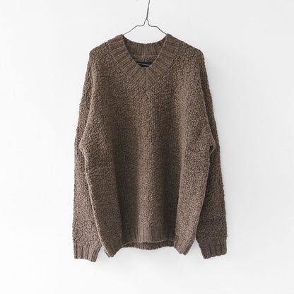 DELICIOUS [デリシャス] V-neck Wool Knit Slub Yarn [DN7602] Vネックウールニットスラブヤーン・Vネックニット・ウールニット・スラブニット・ニット・セーター・MEN'S / LADY'S [2025AW]