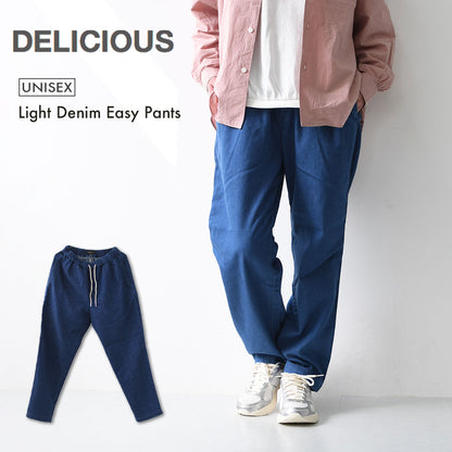 DELICIOUS [デリシャス] Light Denim Easy Pants [DP57291] ライトデニムイージーパンツ・イージーパンツ・ストレッチデニム・ゆったりめシルエット・ヴィンテージ・MEN'S / LADY'S [2026SS]