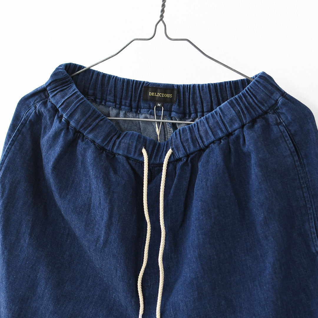 DELICIOUS [デリシャス] Light Denim Easy Pants [DP57291] ライトデニムイージーパンツ・イージーパンツ・ストレッチデニム・ゆったりめシルエット・ヴィンテージ・MEN'S / LADY'S [2026SS]