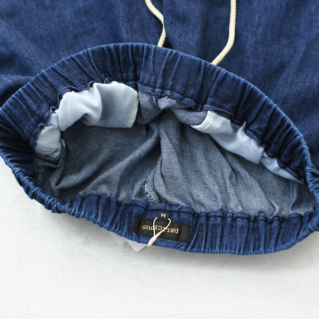 DELICIOUS [デリシャス] Light Denim Easy Pants [DP57291] ライトデニムイージーパンツ・イージーパンツ・ストレッチデニム・ゆったりめシルエット・ヴィンテージ・MEN'S / LADY'S [2026SS]