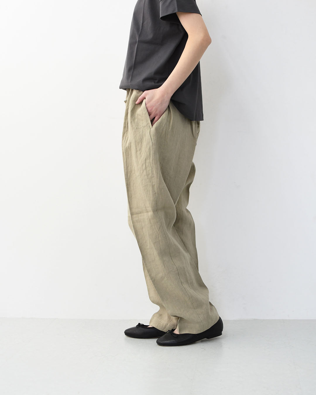 DELICIOUS [デリシャス] LINEN Easy Pants [DP83083] リネンイージーパンツ・イージーパンツ・フレンチリネン・麻パンツ・テーパードシルエット・MEN'S / LADY'S [2026SS]