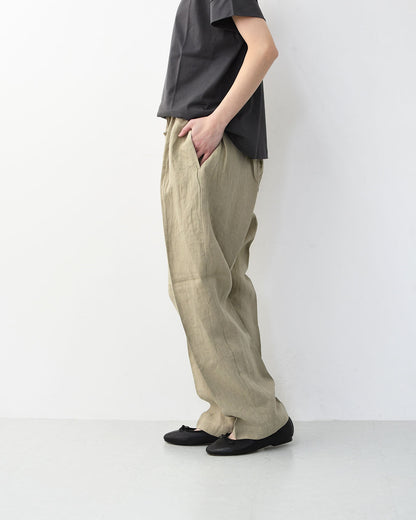 DELICIOUS [デリシャス] LINEN Easy Pants [DP83083] リネンイージーパンツ・イージーパンツ・フレンチリネン・麻パンツ・テーパードシルエット・MEN'S / LADY'S [2026SS]