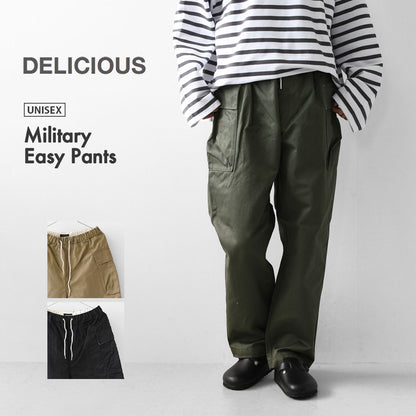 DELICIOUS [デリシャス] Military Easy Pants [DP9777] アーバンミリタリートラウザーズ・タックパンツ・ツータック・フォーマル・きれい目パンツ・スラックス・センタープレス・MEN'S [2026AW]