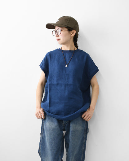 DELICIOUS [デリシャス] LINEN French Sleeve  [DS53501] リネンフレンチスリーブ・麻・半袖・ゆったりシルエット・LADY'S [2026SS]