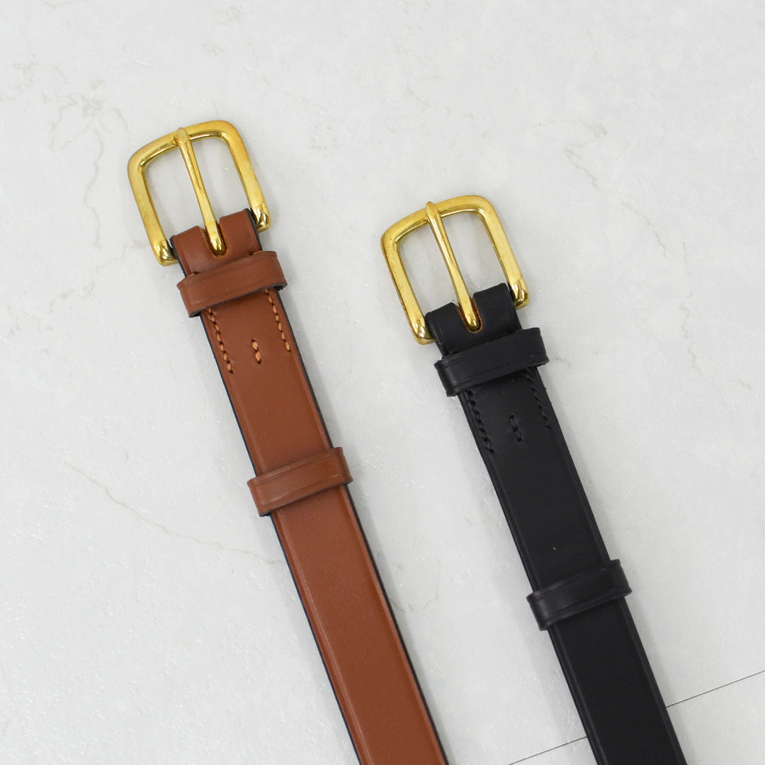 Brady [ブレディ] WEST END BELT 1in-GOLD [west-e-belt] ウエストエンドベルト・レザーベルト・シンプルなベルト・英国ブライドルレザー・MEN'S / LADY'S [2025AW]