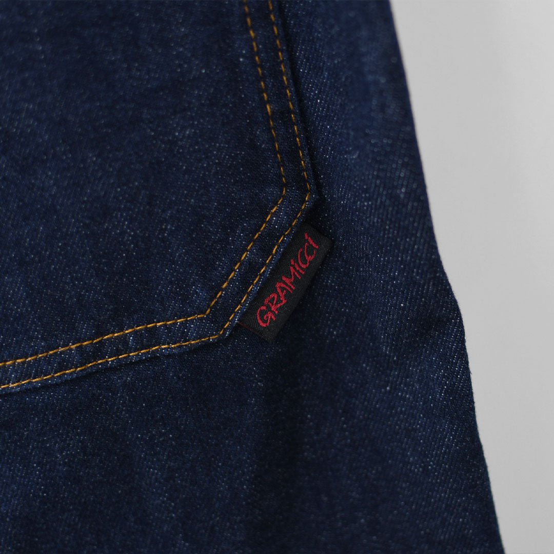 GRAMICCI[グラミチ] STRETCH DENIM LOOSE TAPERED RIDGE PANT [G5SU-P083] ストレッチデニムルーズテーパードリッジパンツ・デニムパンツ・テーパードデニム・カジュアル・アウトドア・キャンプ・MEN'S [2025AW]