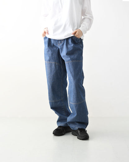 Gramicci [グラミチ] JAPANESE CHAMBRAY DOUBLE KNEE [G6SM-P015] ジャパニーズシャンブレーダブルニー・デニム・岡山産シャンブレー・ダブルニー・バギーシルエット・アウトドア・キャンプ・MEN'S [2026SS]