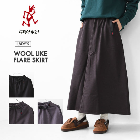 Gramicci [グラミチ] WOOL LIKE FLARE SKIRT [GLSK5-FJP001] ウールライクフレアスカート・フレアスカート・ロングスカート・LADY'S [2025AW]
