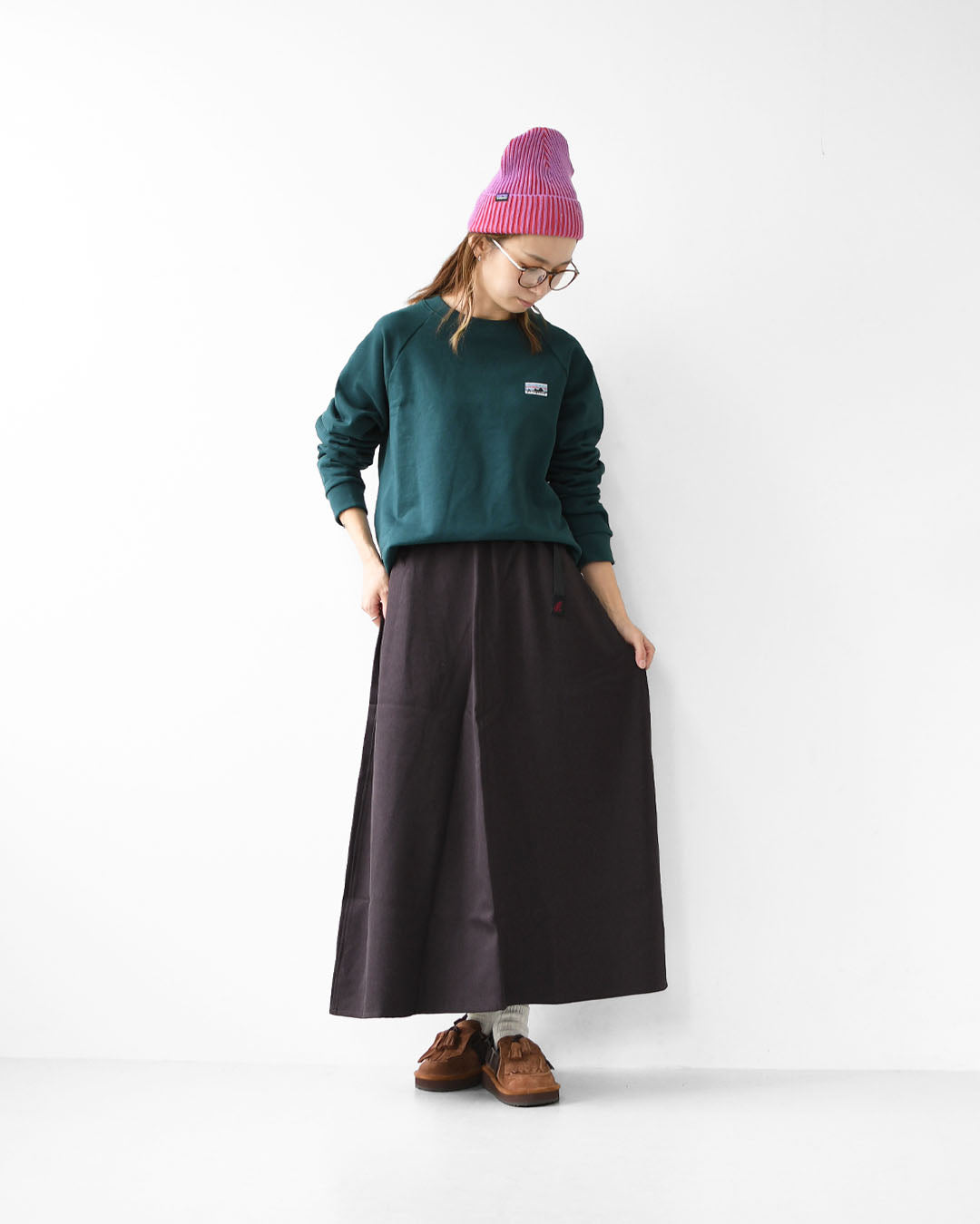 Gramicci [グラミチ] WOOL LIKE FLARE SKIRT [GLSK5-FJP001] ウールライクフレアスカート・フレアスカート・ロングスカート・LADY'S [2025AW]