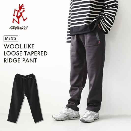 Gramicci [グラミチ] WOOL LIKE LOOSE TAPERED RIDGE PANT [gmp6-fjp016] ウール ライク ルース テーパード リッジ パンツ・テーパードパンツ・ワイドシルエット・MEN'S/LADY'S [2026AW]