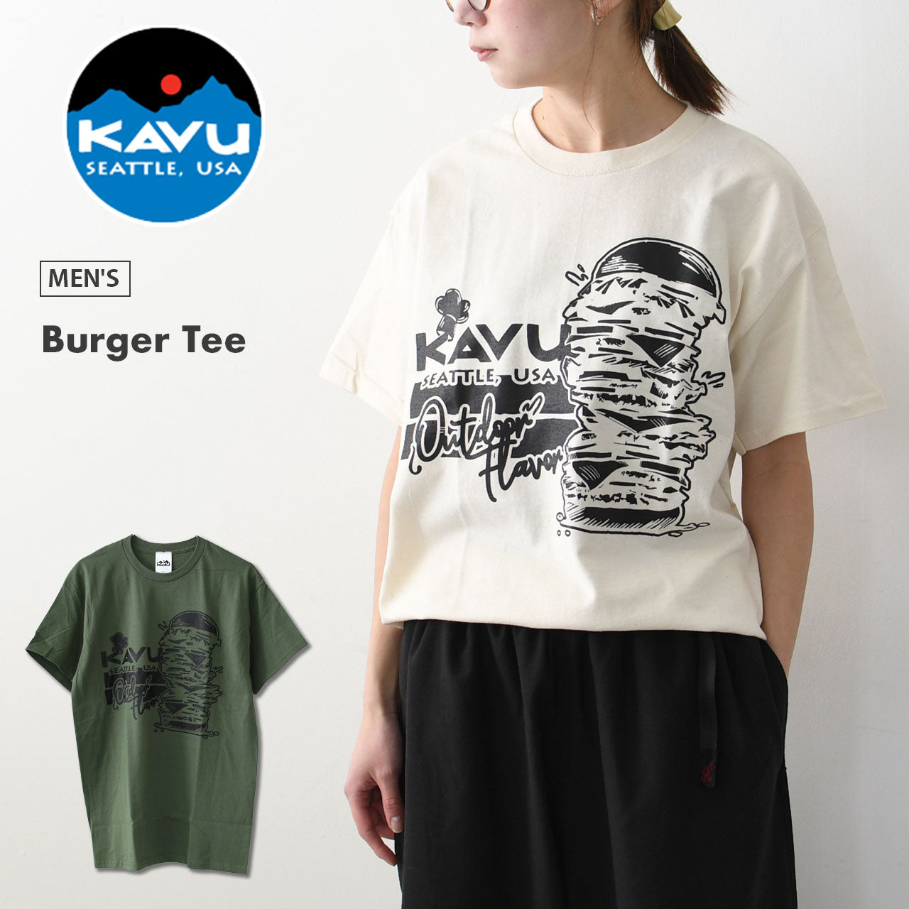 KAVU [カブー] Burger Tee [19822255] カブー メンズ バーガー Tシャツ・MEN'S [2025SS]