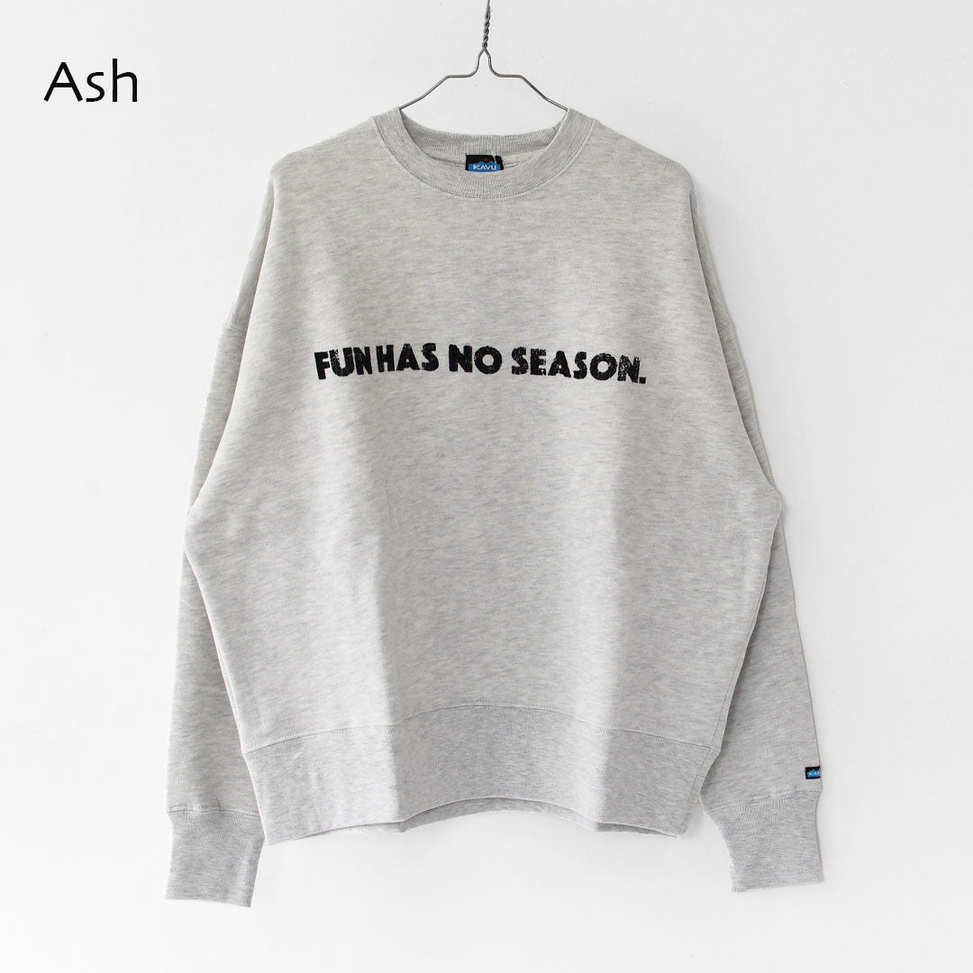 KAVU [カブー] Phrase Sweat  Fun [19822311] フレーズスウェット Fun・ロゴスウェット・トレーナー・プリント・MEN'S [2025AW]