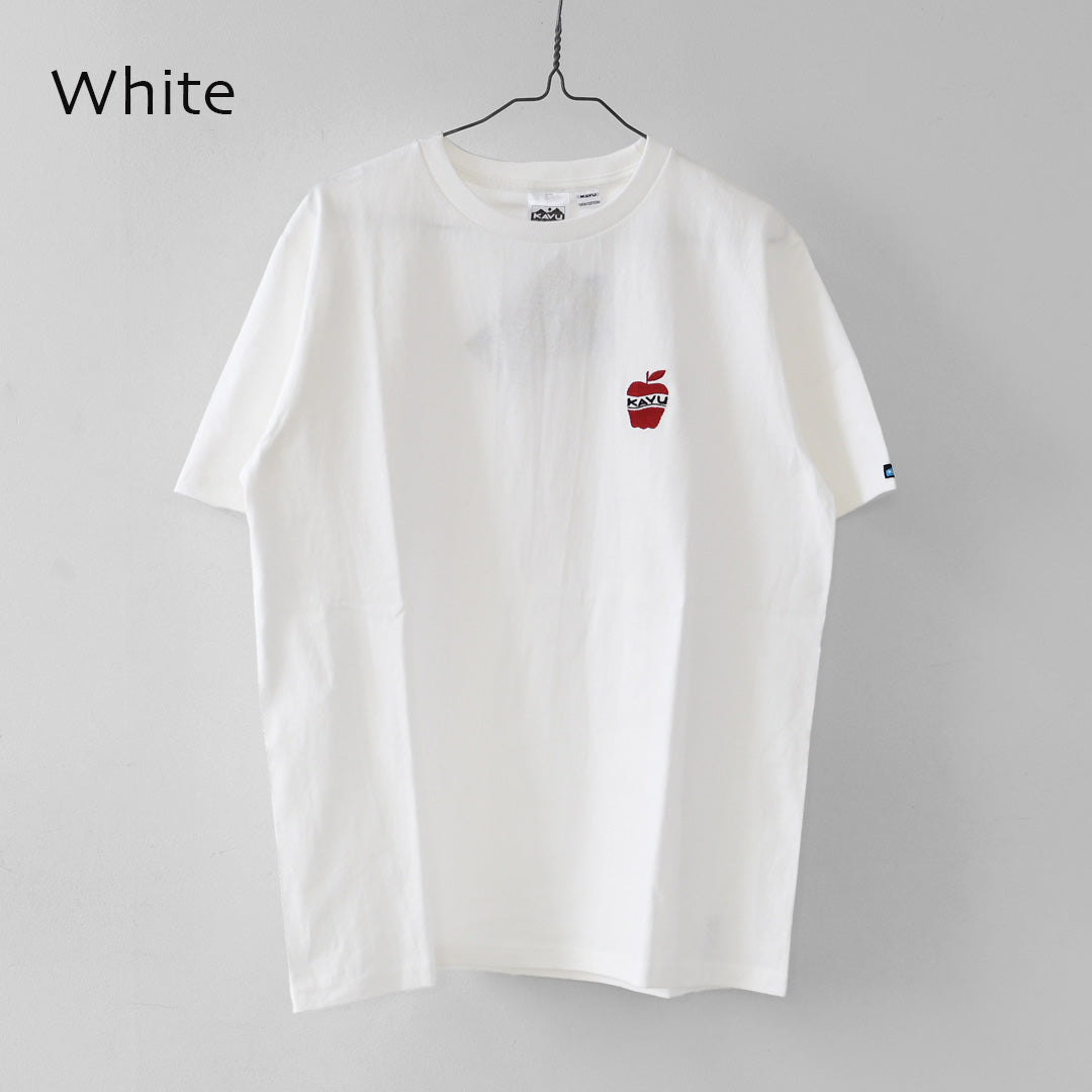 KAVU [カブー] OP Apple Tee [19822425] ワンポイント アップル Tシャツ・Tシャツ・半袖・キャンプ・登山・アウトドア・フェス・ショートスリーブ・コットンTee・MEN'S / LADY'S [2026SS]