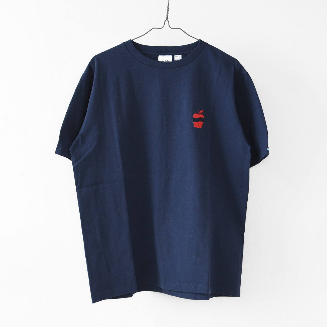 KAVU [カブー] OP Apple Tee [19822425] ワンポイント アップル Tシャツ・Tシャツ・半袖・キャンプ・登山・アウトドア・フェス・ショートスリーブ・コットンTee・MEN'S / LADY'S [2026SS]