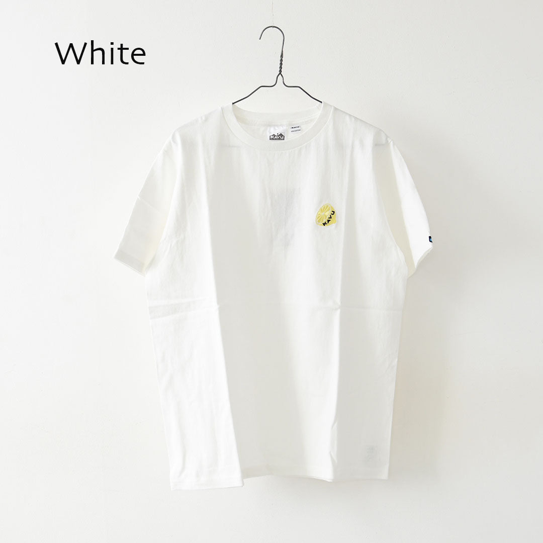 KAVU [カブー] OP Lemon Tee [19822426] ワンポイント レモン Tシャツ・Tシャツ・半袖・キャンプ・登山・アウトドア・フェス・ショートスリーブ・コットンTee・MEN'S / LADY'S [2026SS]