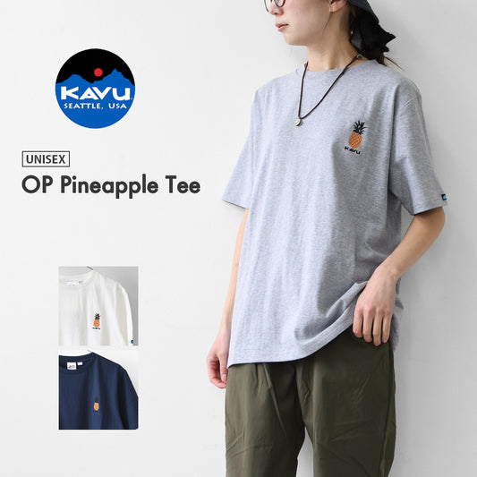 KAVU [カブー] OP Pineapple Tee [19822427] ワンポイント パイナップル Tシャツ・MEN'S [2026SS]