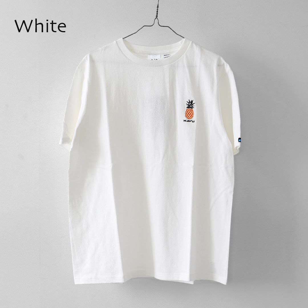 KAVU [カブー] OP Pineapple Tee [19822427] ワンポイント パイナップル Tシャツ・MEN'S [2026SS]