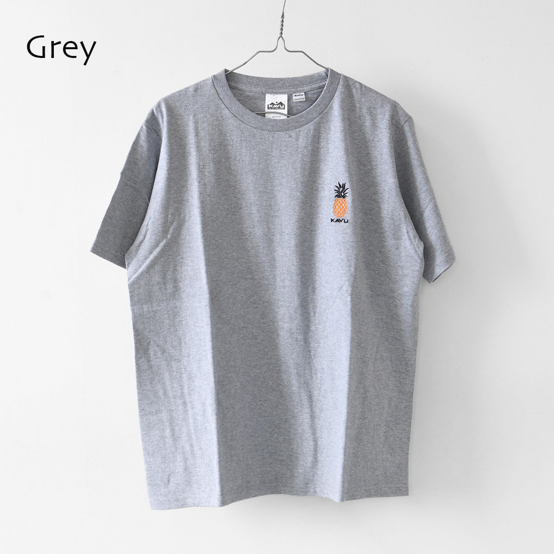 KAVU [カブー] OP Pineapple Tee [19822427] ワンポイント パイナップル Tシャツ・MEN'S [2026SS]