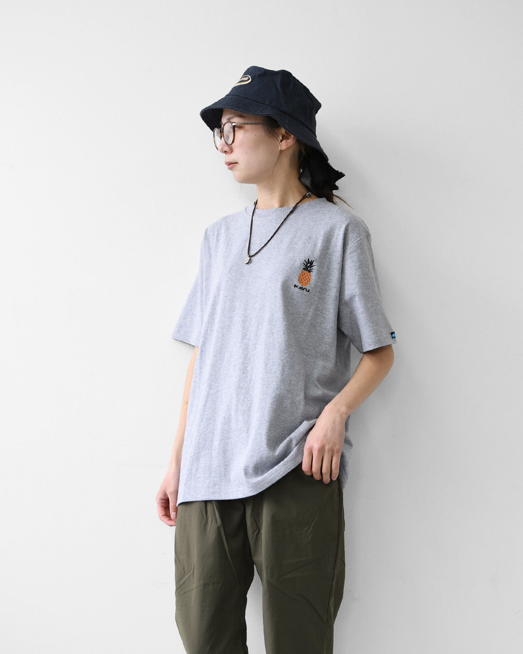 KAVU [カブー] OP Pineapple Tee [19822427] ワンポイント パイナップル Tシャツ・MEN'S [2026SS]
