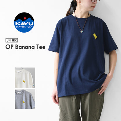KAVU [カブー] OP Banana Tee [19822429] ワンポイント バナナ Tシャツ・Tシャツ・半袖・キャンプ・登山・アウトドア・フェス・ショートスリーブ・コットンTee・MEN'S [2026SS]