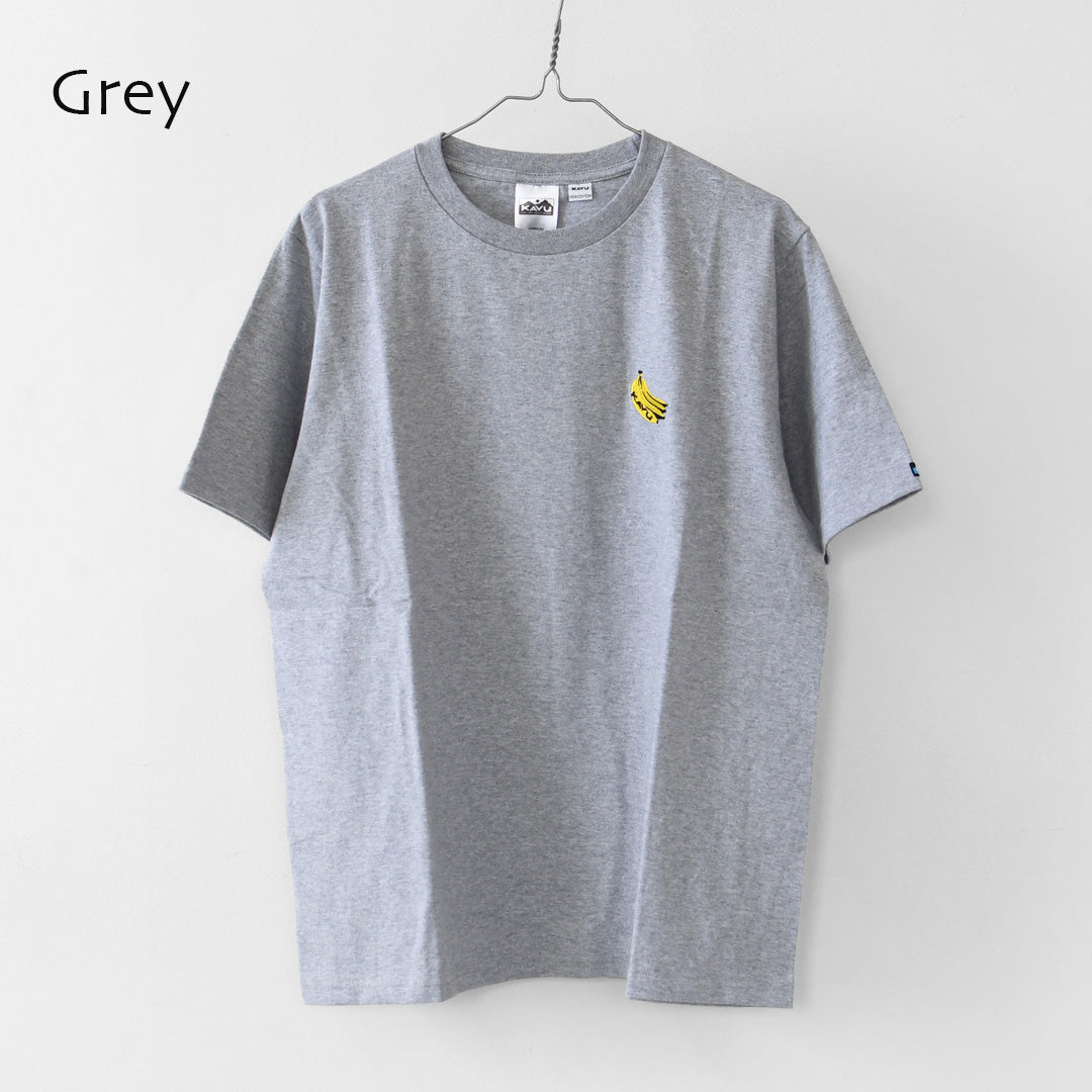 KAVU [カブー] OP Banana Tee [19822429] ワンポイント バナナ Tシャツ・Tシャツ・半袖・キャンプ・登山・アウトドア・フェス・ショートスリーブ・コットンTee・MEN'S [2026SS]