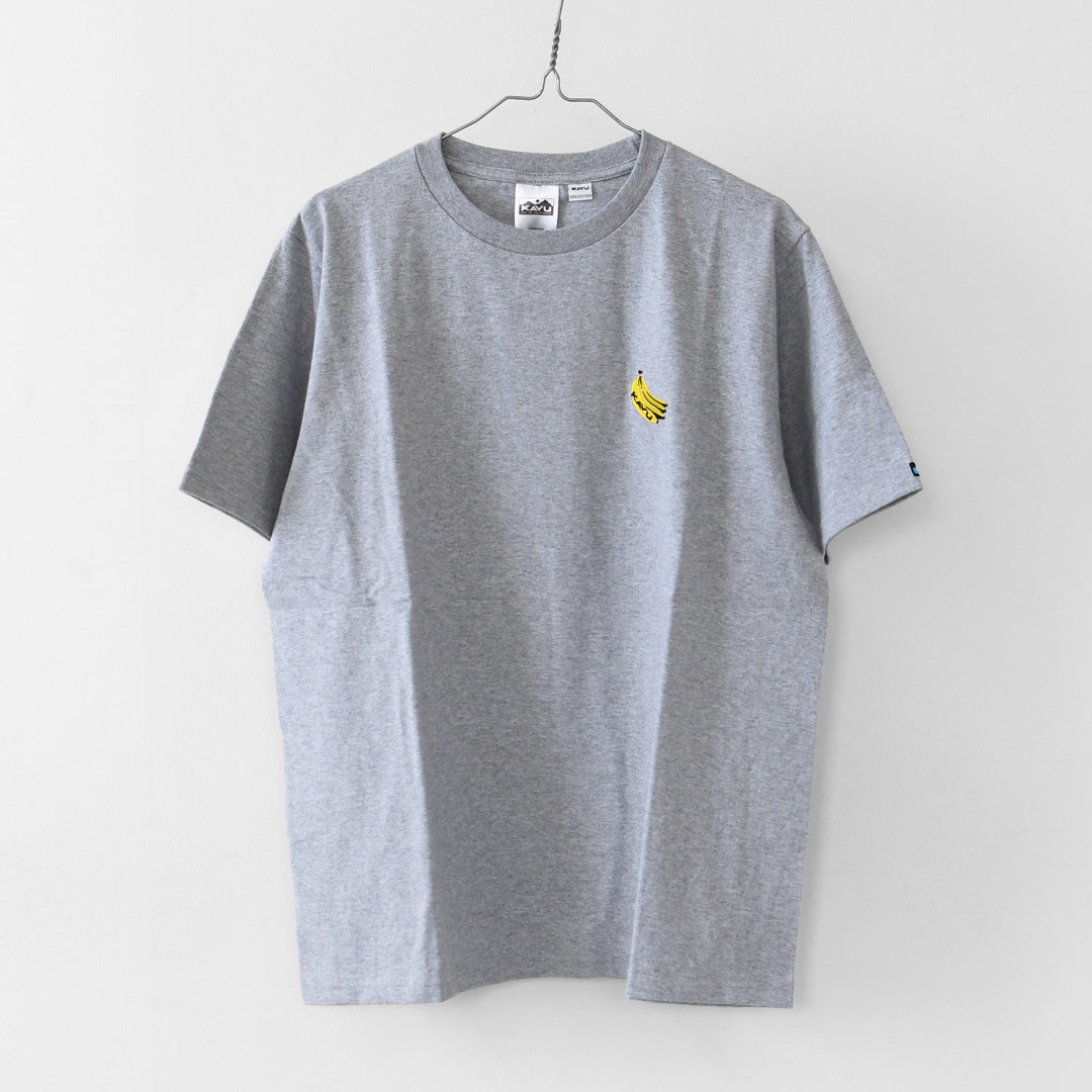 KAVU [カブー] OP Banana Tee [19822429] ワンポイント バナナ Tシャツ・Tシャツ・半袖・キャンプ・登山・アウトドア・フェス・ショートスリーブ・コットンTee・MEN'S [2026SS]