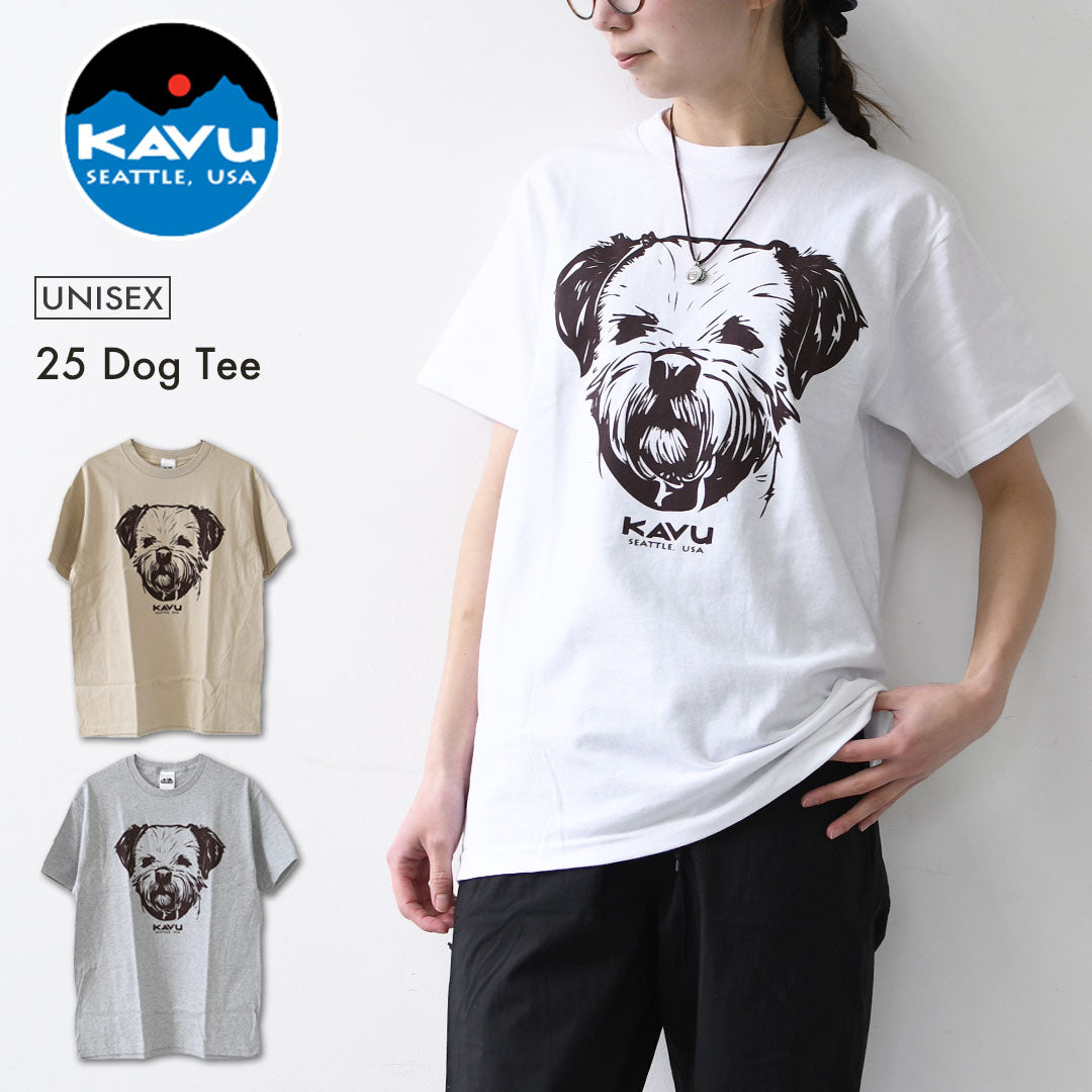KAVU [カブー] 25 Dog Tee [19822485] 25ドッグ Tシャツ・Tシャツ・半袖・キャンプ・登山・アウトドア・ショートスリーブ・アニマル柄・MEN'S / LADY'S [2026SS]