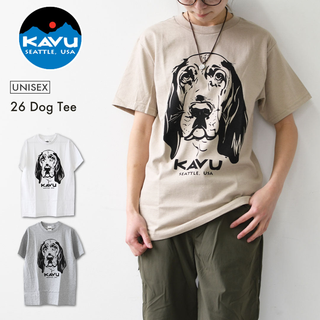 KAVU [カブー] 26 Dog Tee [19822486] 25ドッグ Tシャツ・Tシャツ・半袖・キャンプ・登山・アウトドア・ショートスリーブ・アニマル柄・MEN'S / LADY'S [2026SS]