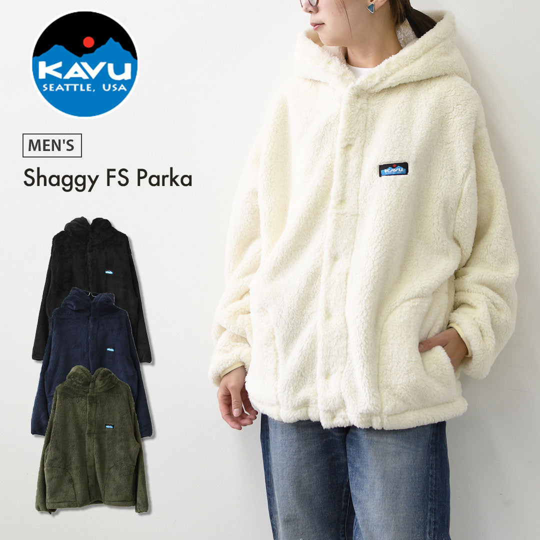 KAVU [カブー] Shaggy FS Parka [19822513]シャギー フラップスナップ パーカ・メンズ・フリース・フリースフードジャケット・あったかアイテム・キャンプ・アウトドア・アウトドアライク・MEN'S [2026AW]