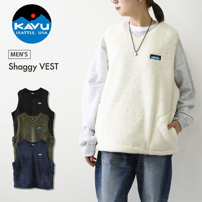 KAVU [カブー] Shaggy VEST  [19822515] シャギー ベスト・メンズ・Ｖネック・フリースベスト・あったかアイテム・キャンプ・アウトドア・アウトドアライク・MEN'S [2026AW]
