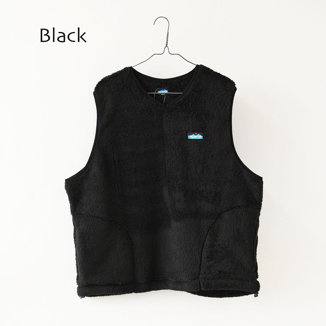 KAVU [カブー] Shaggy VEST  [19822515] シャギー ベスト・メンズ・Ｖネック・フリースベスト・あったかアイテム・キャンプ・アウトドア・アウトドアライク・MEN'S [2026AW]