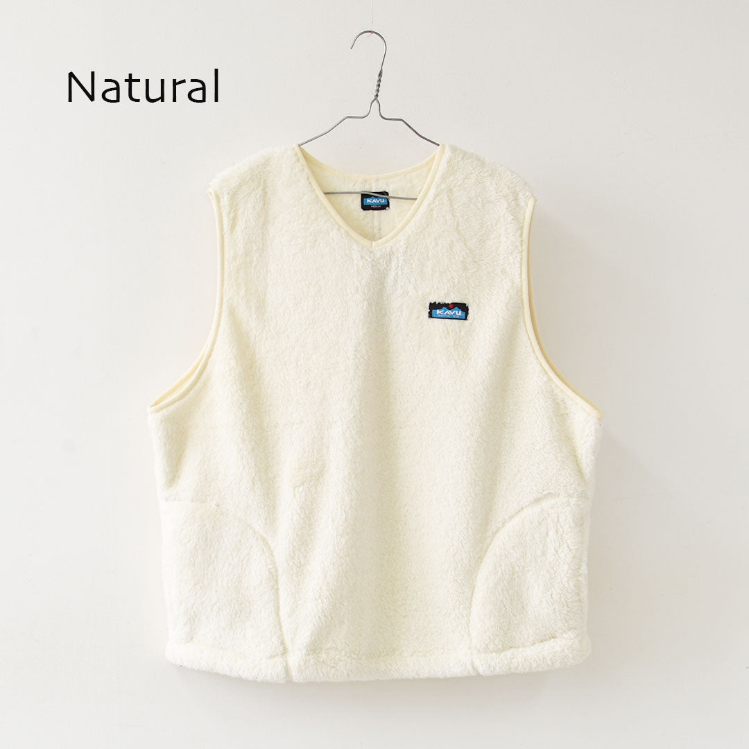 KAVU [カブー] Shaggy VEST  [19822515] シャギー ベスト・メンズ・Ｖネック・フリースベスト・あったかアイテム・キャンプ・アウトドア・アウトドアライク・MEN'S [2026AW]