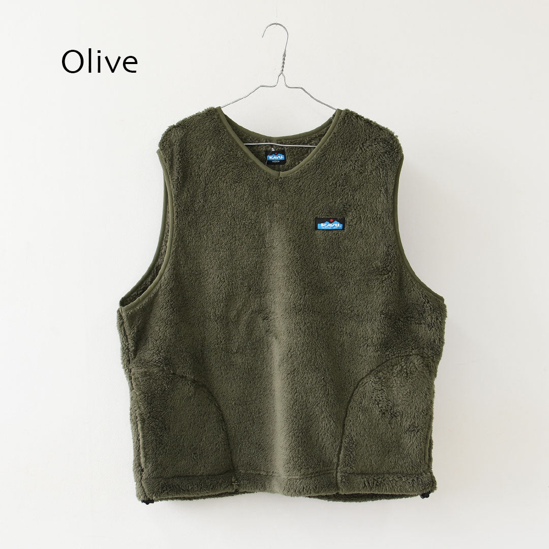 KAVU [カブー] Shaggy VEST  [19822515] シャギー ベスト・メンズ・Ｖネック・フリースベスト・あったかアイテム・キャンプ・アウトドア・アウトドアライク・MEN'S [2026AW]