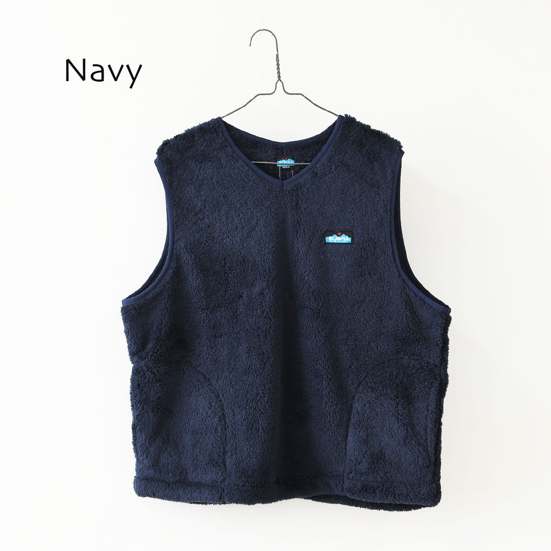 KAVU [カブー] Shaggy VEST  [19822515] シャギー ベスト・メンズ・Ｖネック・フリースベスト・あったかアイテム・キャンプ・アウトドア・アウトドアライク・MEN'S [2026AW]