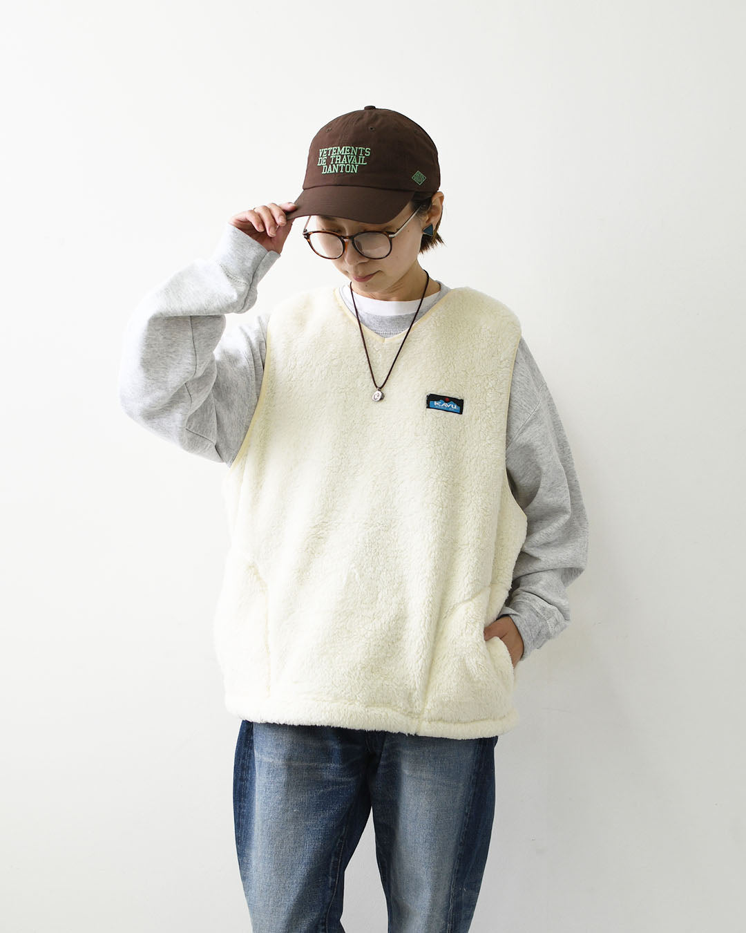 KAVU [カブー] Shaggy VEST  [19822515] シャギー ベスト・メンズ・Ｖネック・フリースベスト・あったかアイテム・キャンプ・アウトドア・アウトドアライク・MEN'S [2026AW]