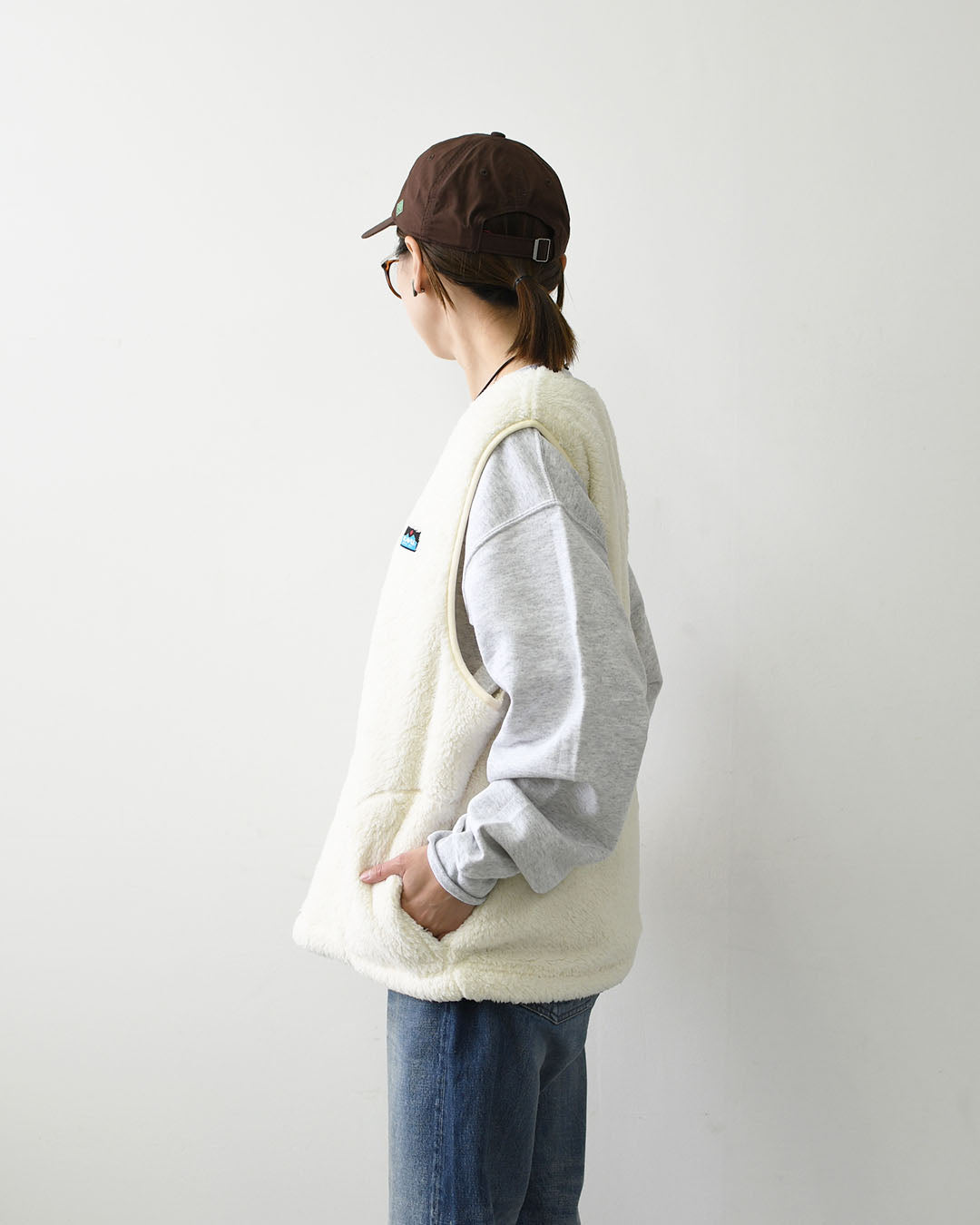 KAVU [カブー] Shaggy VEST  [19822515] シャギー ベスト・メンズ・Ｖネック・フリースベスト・あったかアイテム・キャンプ・アウトドア・アウトドアライク・MEN'S [2026AW]