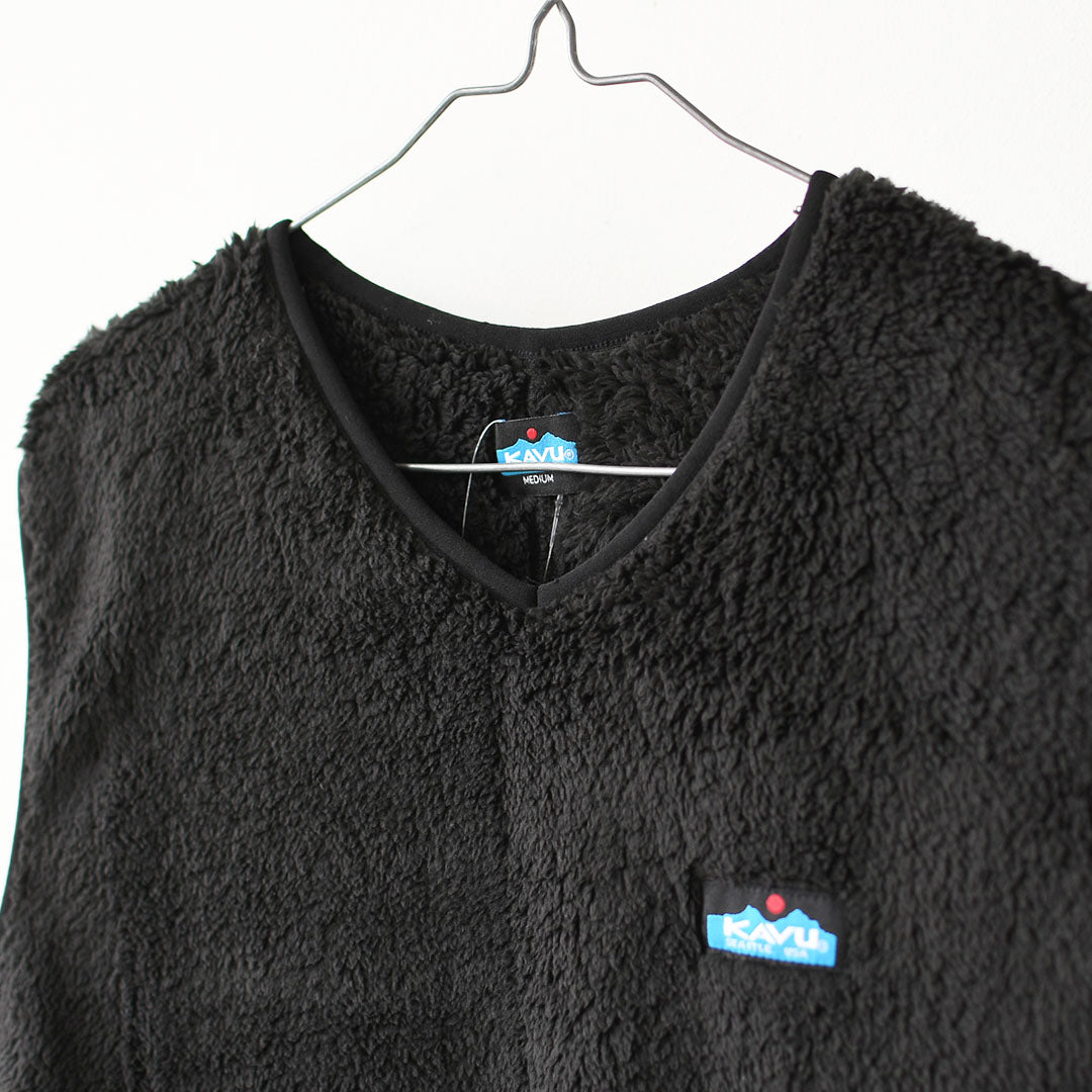 KAVU [カブー] Shaggy VEST  [19822515] シャギー ベスト・メンズ・Ｖネック・フリースベスト・あったかアイテム・キャンプ・アウトドア・アウトドアライク・MEN'S [2026AW]