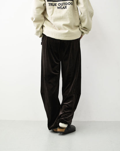 KAVU [カブー] Velor Pants [19822525] ウィメンズ ベロアパンツ・ワイドパンツ・イージーパンツ・ベロア素材・ゆったりシルエット・キャンプ・アウトドア・LADY'S [2026AW]
