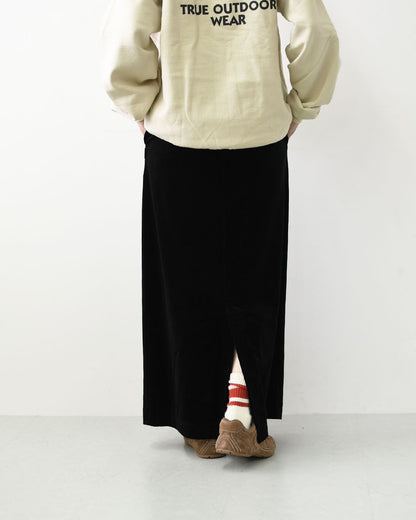 KAVU [カブー] Velor Skirt [19822527] ウィメンズ ベロアスカート・ロングスカート・ベロア素材・ナロースカート・Iラインスカート・キャンプ・アウトドア・LADY'S [2026AW]