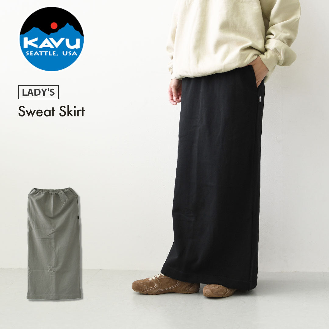 KAVU [カブー] Sweat Skirt [19822528] ウィメンズ スウェットスカート・ロングスカート・裏毛スカート・ナロースカート・Iラインスカート・キャンプ・アウトドア・LADY'S [2026AW]