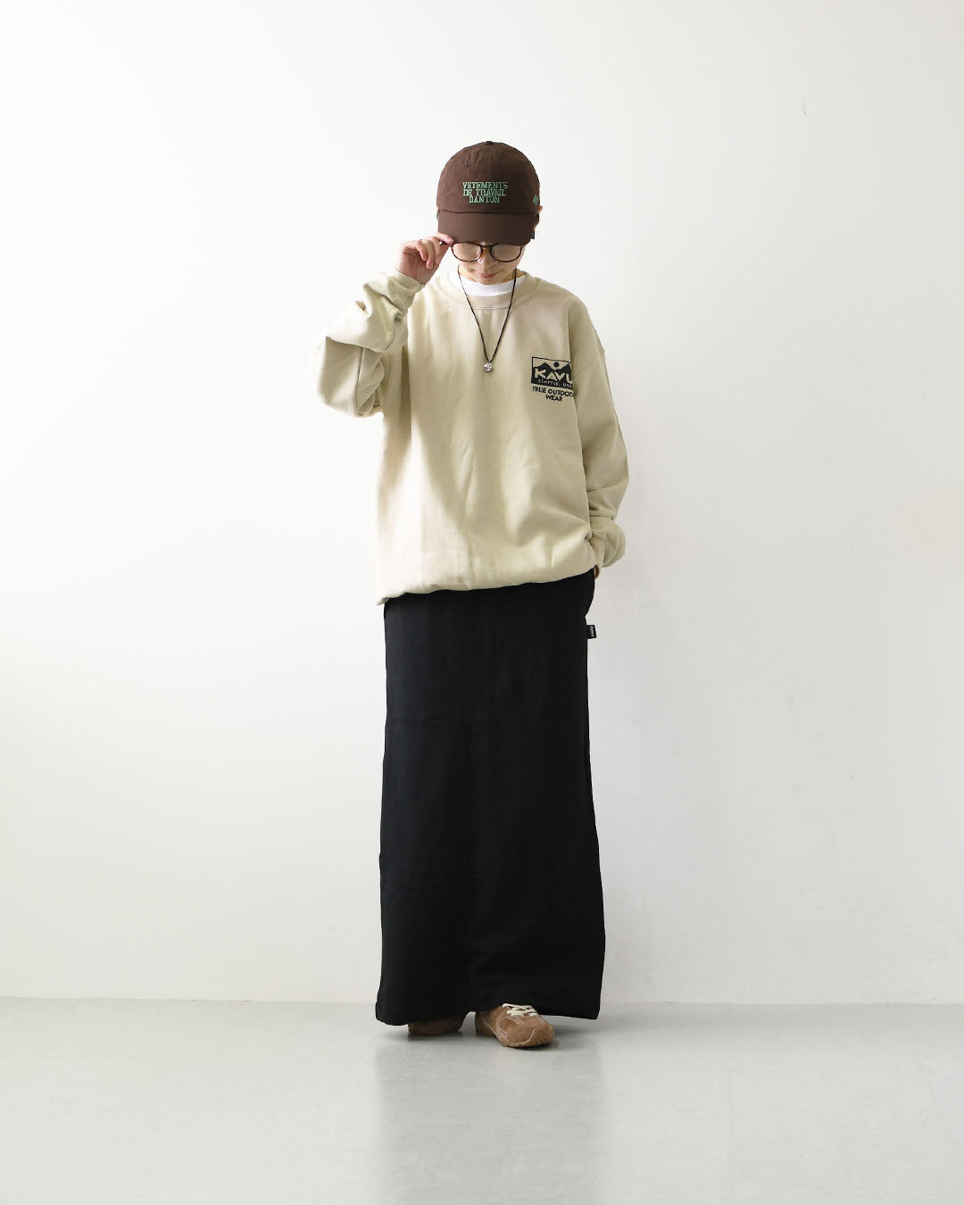 KAVU [カブー] Sweat Skirt [19822528] ウィメンズ スウェットスカート・ロングスカート・裏毛スカート・ナロースカート・Iラインスカート・キャンプ・アウトドア・LADY'S [2026AW]