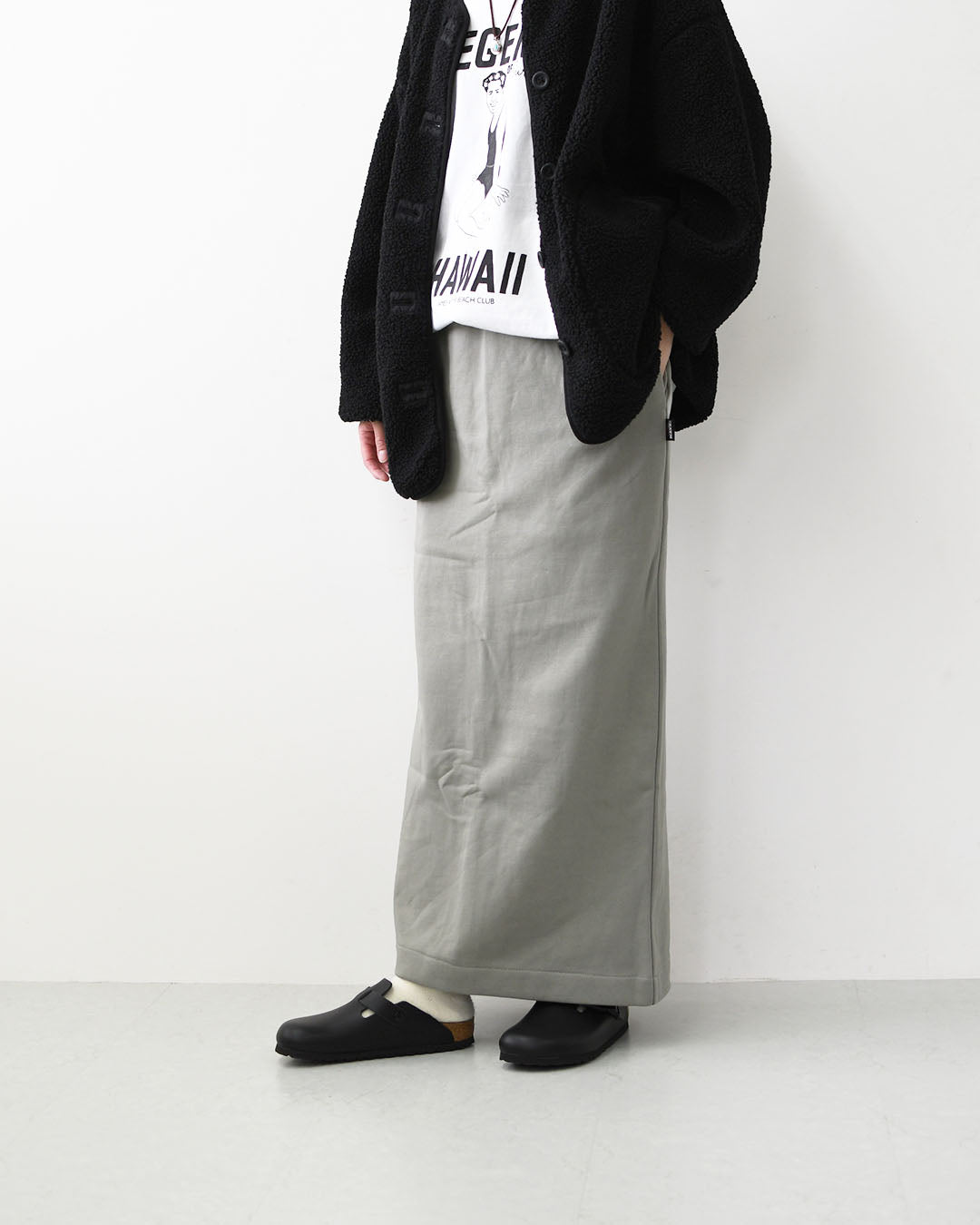 KAVU [カブー] Sweat Skirt [19822528] ウィメンズ スウェットスカート・ロングスカート・裏毛スカート・ナロースカート・Iラインスカート・キャンプ・アウトドア・LADY'S [2026AW]